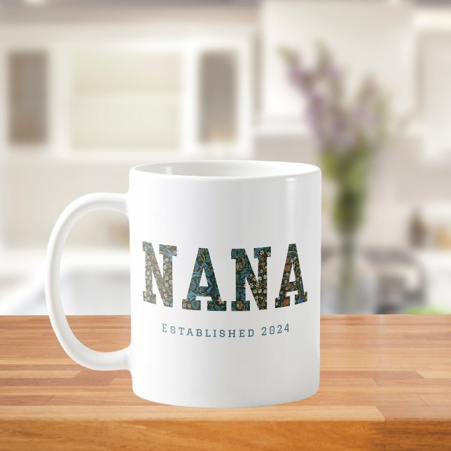 Nana customised year - trendy floral  Coffee Mug (Creator Uploaded)