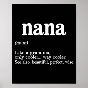 Nana Definition Funny Mom Mothers Day  Poster