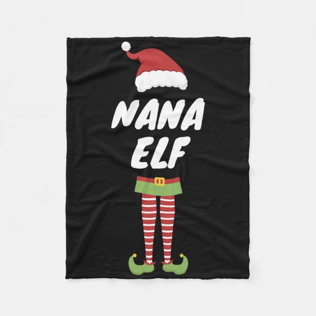 Nana Elf  Fleece Blanket (Front)
