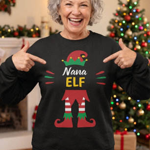 Nana Elf Matching Family Christmas Sweatshirt
