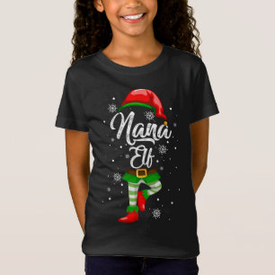 Nana Elf Matching Family Christmas T-Shirt Pyjamas