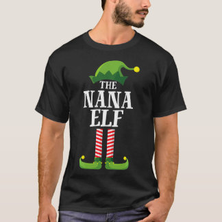 Nana Elf Matching Family Group Christmas Party  T-Shirt
