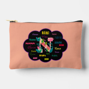 Nana Floral Flower Name Initial Accessory Pouch