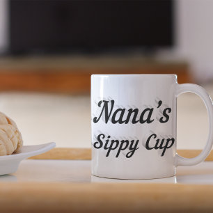 Nana funny coffee quote black half text  coffee mug