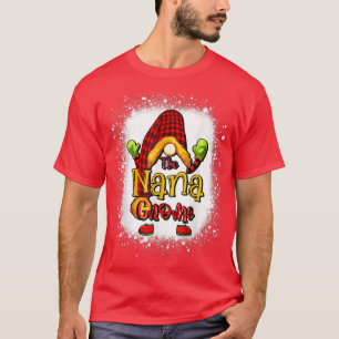 Nana gnome christmas pyjamas matching family group T-Shirt