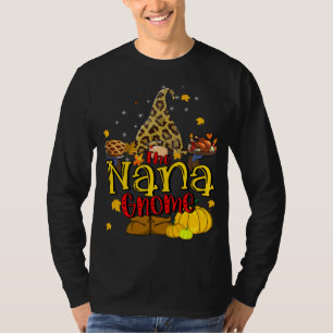 Nana gnome Fall Y'all Gnome Pumpkin Spice Thanksgi T-Shirt