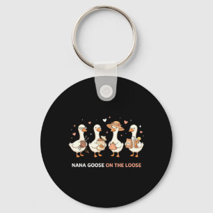 Nana Goose Funny Grandma Mimi Duck Lover Duckling Key Ring