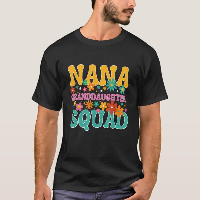 Nana Granddaughter Squad groovy nana For Women Gra T-Shirt (Front)