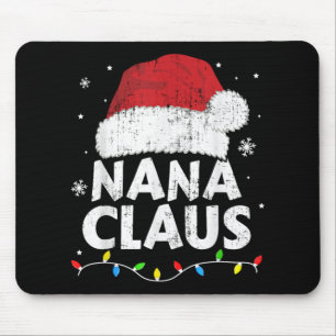Nana Grandma Claus Christmas Lights Matching Famil Mouse Mat