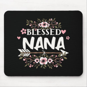 Nana Grandma Life Flower Mothers Day 2024 Womens Mouse Mat