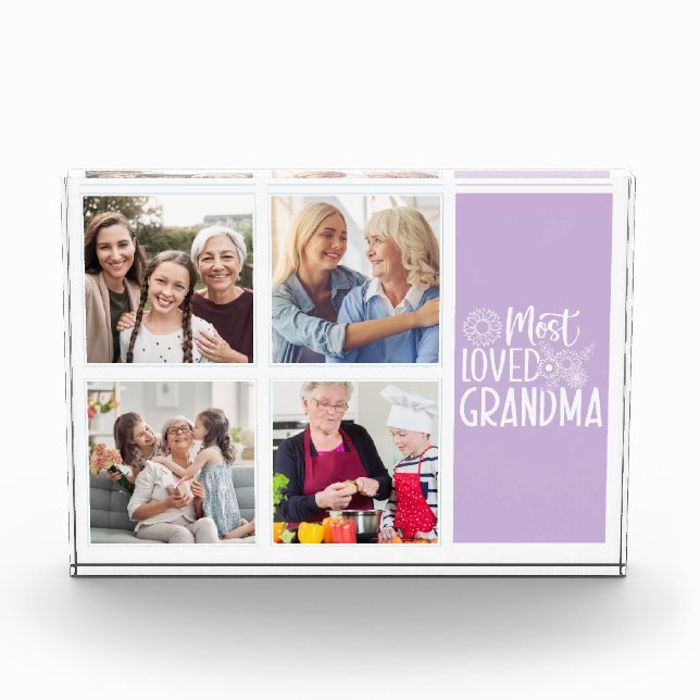 Nana | Grandma Most Love Grandma Photo Block (Front)