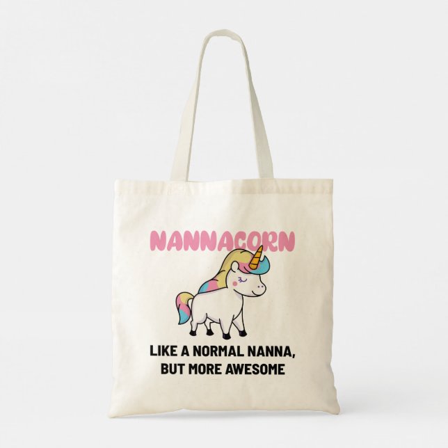 Nana Grandma Unicorn Funny  Tote Bag (Back)