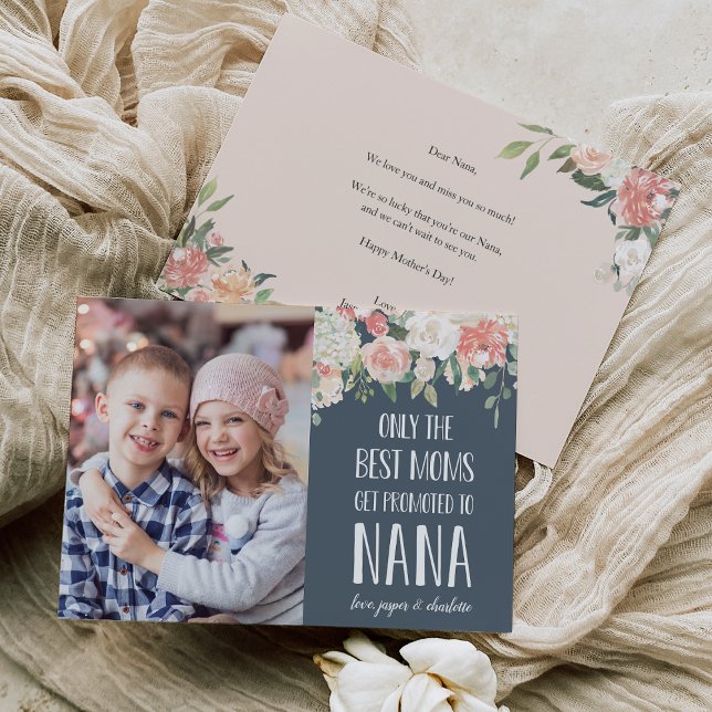 Nana Grandmother Mother's Day Flat Photo Card (Creator Uploaded)