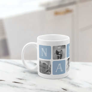 NANA Grandmother Photo Collage Mug   Blue