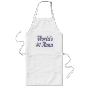 Nana gray text Mothers Day Long Apron