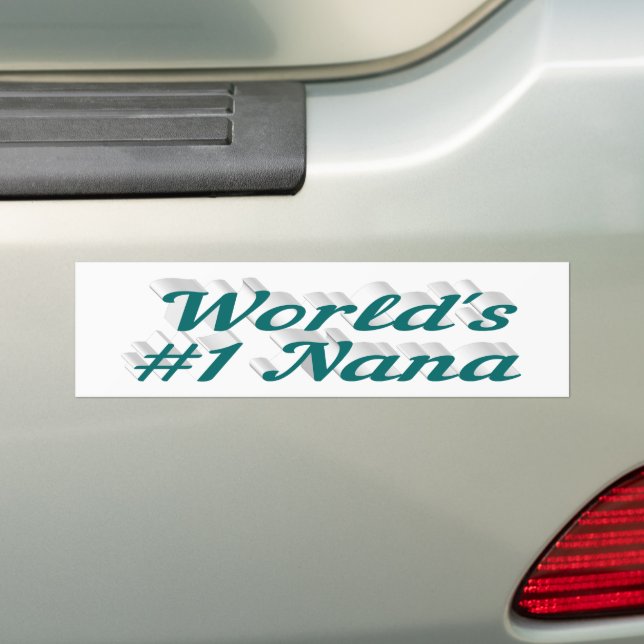 Nana green text bumper sticker (On Car)