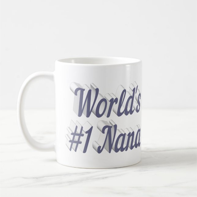 Nana grey half text coffee mug (Left)