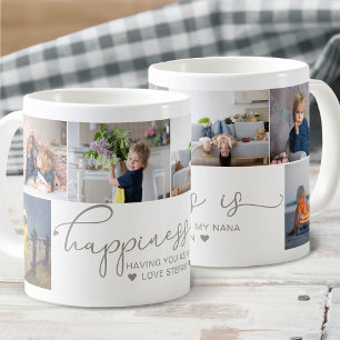 Nana   Happiness is Heart Calligraphy 6 Photo Coffee Mug