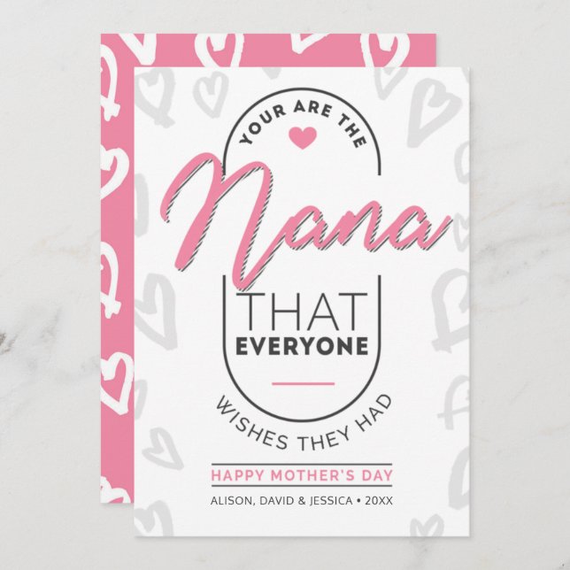 Nana Happy Mother's Day  Holiday Card (Front/Back)
