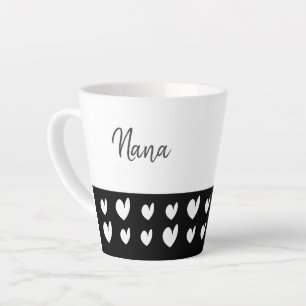 Nana Heart Champagne Black Latte Mug
