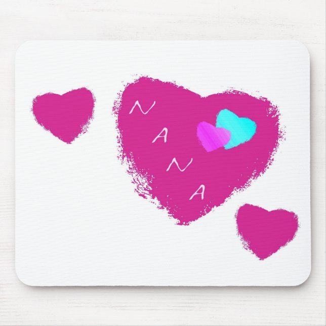 Nana Hearts Mouse Mat (Front)