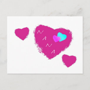 Nana Hearts Postcard