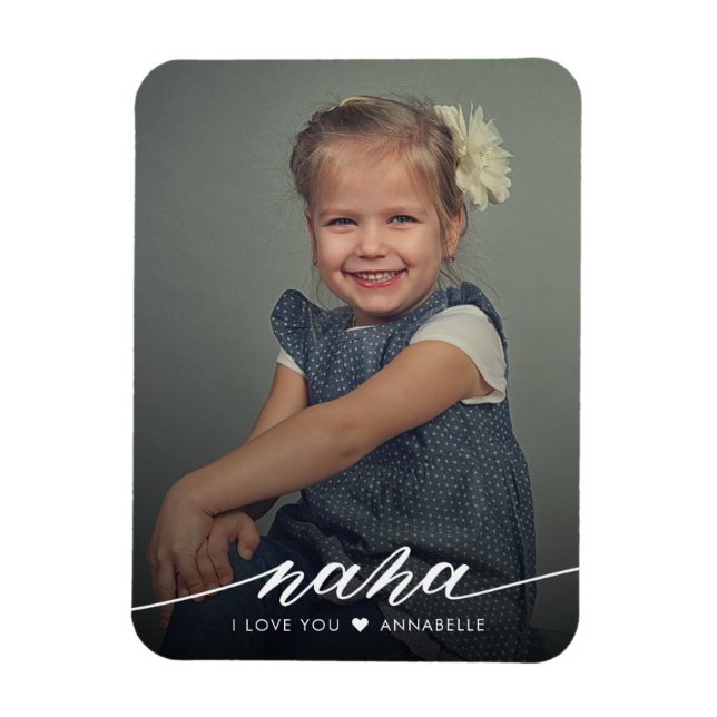Nana I love You Elegant Photo Magnet (Vertical)