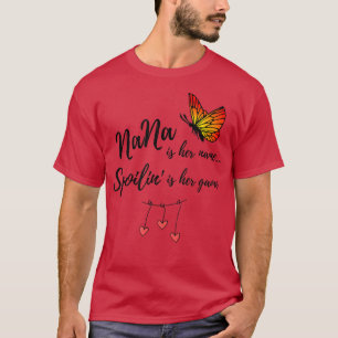 Nana is her Name Butterfly Grandmother Tee 