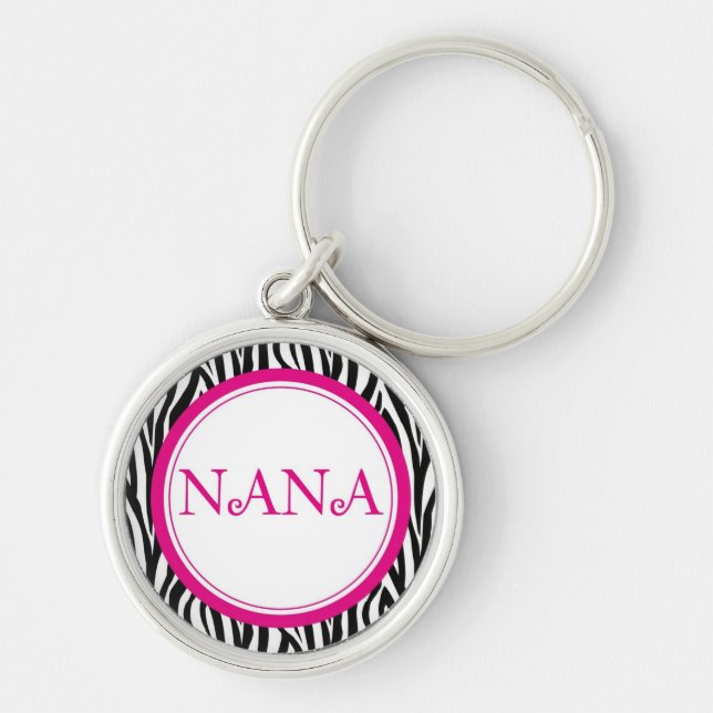 Nana Keychain - Zebra Style (Front)