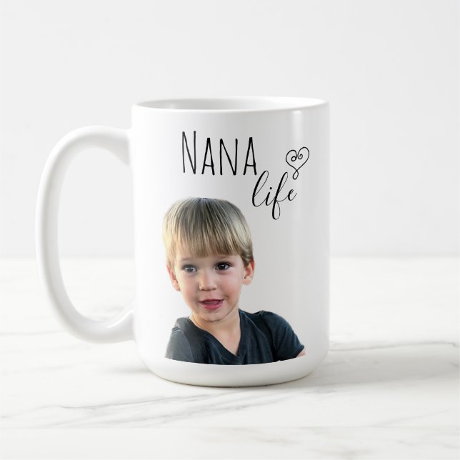 Nana Life Customise Photo Grandmother Coffee Mug (Left)