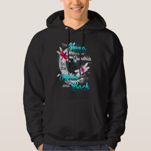 Nana Loves Her Grandkids Dragonfly Moon Women Hoodie