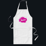 Nana Loves Pink Long Apron<br><div class="desc">Pink,  Nana,  Designed In Pink,  For Nana, </div>