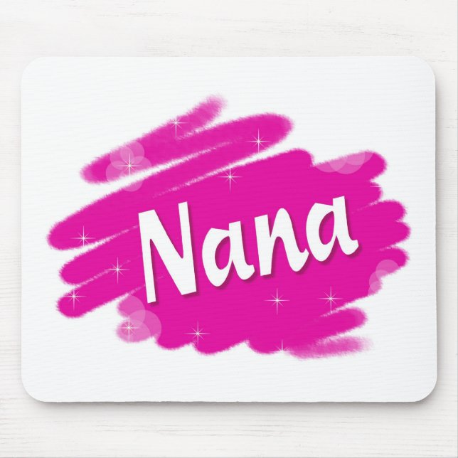 Nana Loves Pink Mouse Mat (Front)