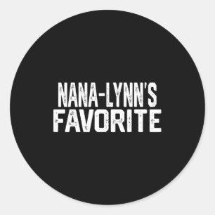 Nana-lynn’s Favorite Funny Grandparent Granhild Vi Classic Round Sticker