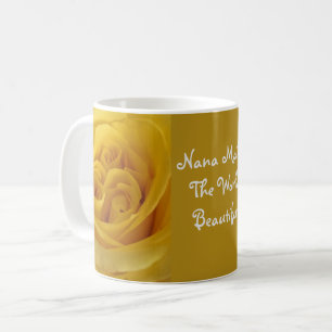 Nana Makes World Beautiful Rose Yellow Flower Coffee Mug