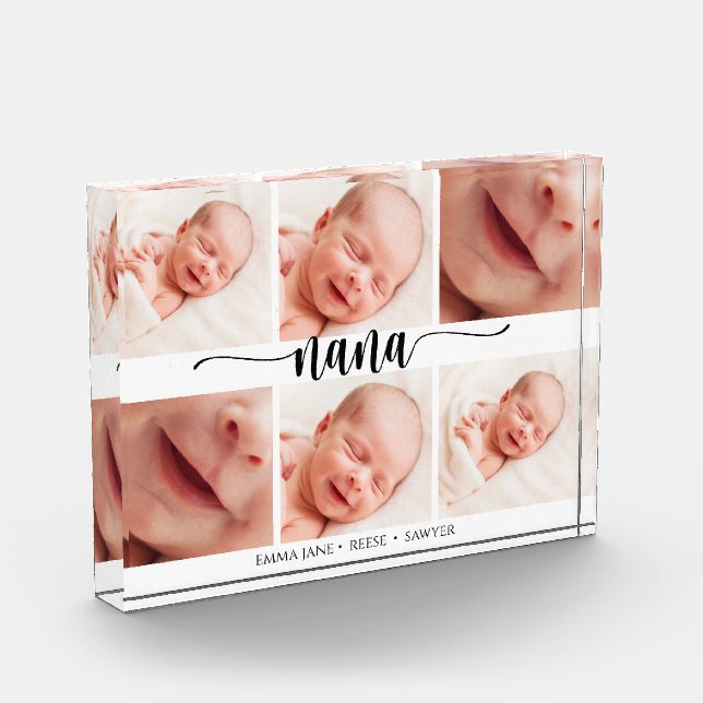 Nana Mother’s Day Photo Collage Photo Block (Left)