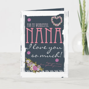Nana Mother's day card trendy and modern
