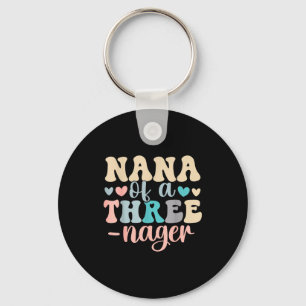 Nana of a threenager 3rd birthday matching family key ring