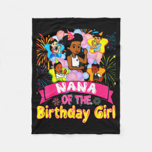 Nana Of Birthday Girl Gracie Birthday Dolls Girl P Fleece Blanket