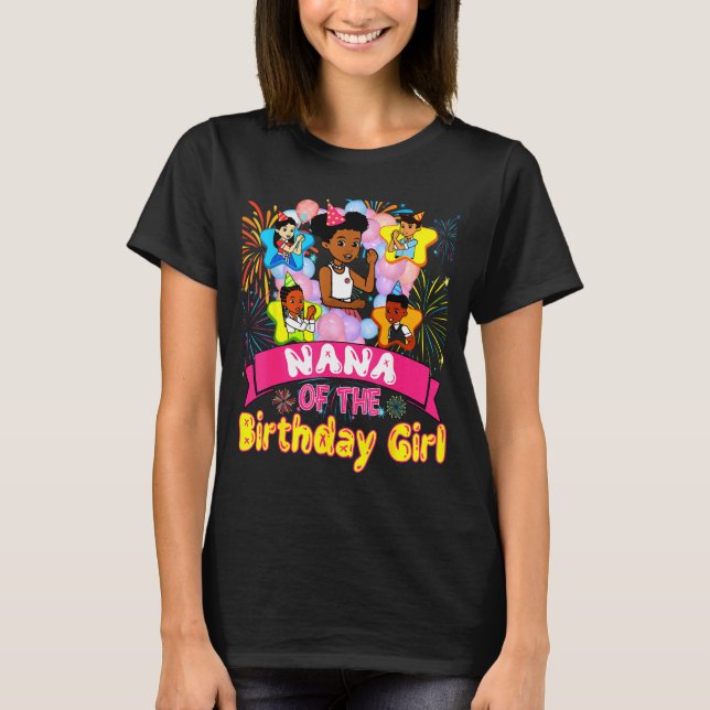 Nana Of Birthday Girl Gracie Birthday Dolls Girl P T-Shirt (Front)