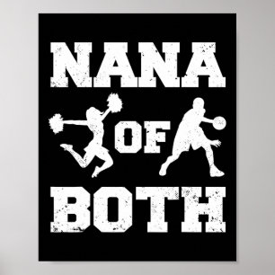 Nana Of Both Funny Sketll And Cheer Nana  Poster