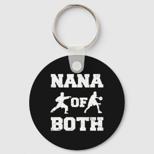 Nana Of Both Funny Sketll And Karate Nana Key Ring