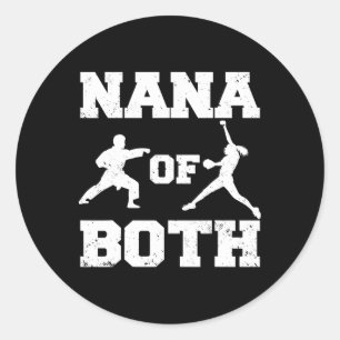 Nana Of Both Funny Softll And Karate Nana Classic Round Sticker