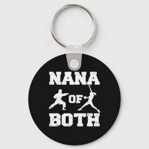 Nana Of Both Funny Softll And Karate Nana Key Ring