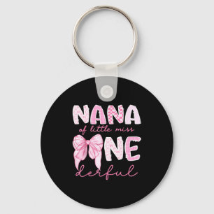 Nana Of Little Miss Onederful First Birthday Girl Key Ring