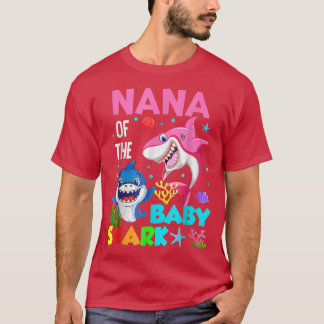 Nana Of The Baby Birthday Shark Nana Shark Mother' T-Shirt