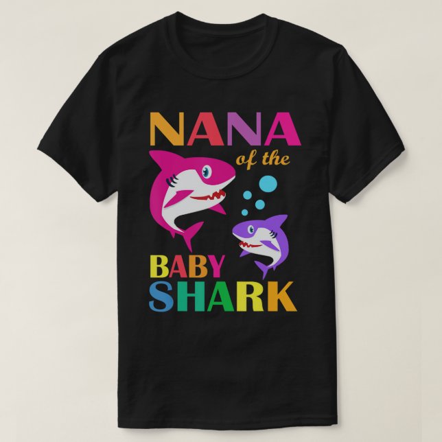 Nana Of The Baby Shark Birthday Nana Shark Mother' T-Shirt (Design Front)