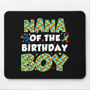 Nana of the bday boy autism awareness puzzle piece mouse mat