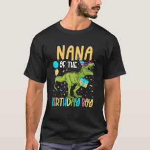 Nana Of The Birthday Boy Family Matching Dinosaur T-Shirt