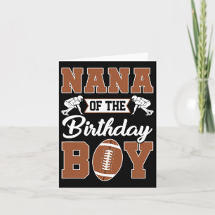 Nana Of The Birthday Boy Football Party Family Mat Card